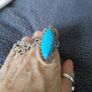 large turquoise coloured stone ring Image 4