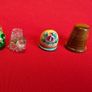 Collection of Souvenir Thimbles  Travel Memorabilia in Display Box Image 8