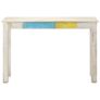 Console Table White 115x35x77 cm Rough Mango Wood Image 2