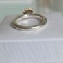 Pandora 14k Gold & Silver halo ring clear CZ  Size 56. Some sign of wear at the back but otherwise nothing wrong Image 9