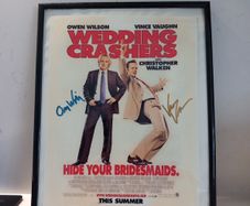 Signed poster Wedding Crashers collectors Owen  Wilson  And  Vince Vaughn  great gift present fan memorabilia  authentic  signatures autographs