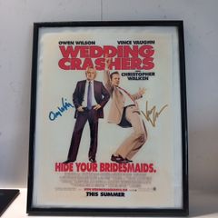 Signed poster Wedding Crashers collectors Owen  Wilson  And  Vince Vaughn  great gift present fan memorabilia  authentic  signatures autographs