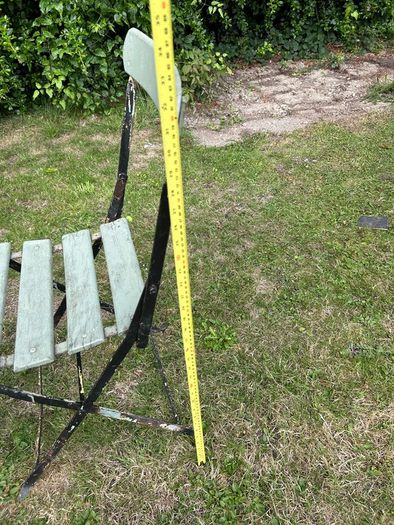 Pair of 1930s Vintage Green Folding Garden Chairs