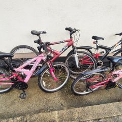Four-bike bundle - two 24-inch Apollo and two 26-inch adult bikes