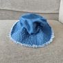 Denim Cotton bucket hat with frayed distressed rim 56cm size in very good condition FREE STANDARD POSTAGE INCLUDED Image 2