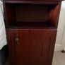 Dark wood bedside lockers with storage cupboard Image 3