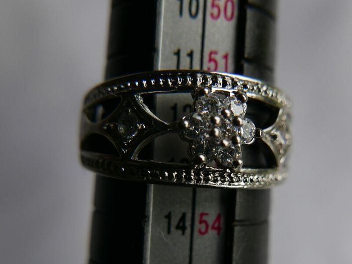 Vintage White Sapphire Floral Ring