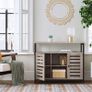 New Greige Cabinet With Open Shelves - FREE P&P Image 7