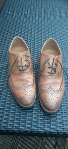 Mens Office leather punched shoes