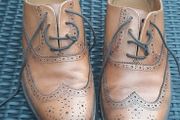 Mens Office leather punched shoes