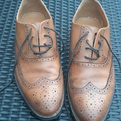 Mens Office leather punched shoes