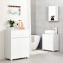 _Vanity cabinet, bathroom cabinet with double door, bathroom cabinet with adjustable shelf level, base cabinet with feet, for bathroom, 60 x 30 x 63 cm, white Image 3