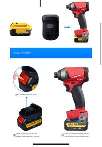 DW18ML for Dewalt 18v 20V to Milwaukee 18v Battery Adapter, Convert Dewalt 20V Battery to Milwaukee M18 18V