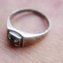 Antique Sterling Silver 925 Sapphire Ring Image 3