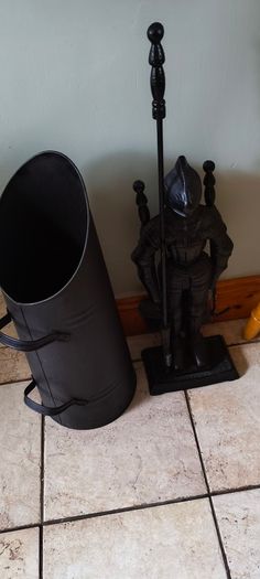Heavy Duty Cast Iron -Black Knight- Companion Set With BLACK COAL HOD.