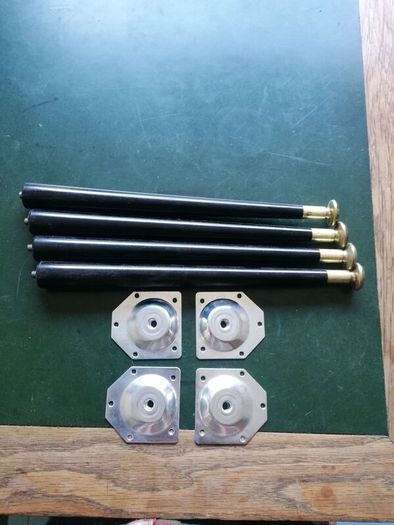 Vintage Atomic table legs, 60's new old stock