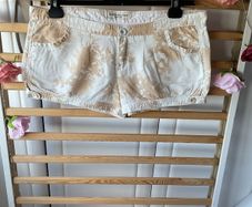 shorts Abercrombie & fitch us8 uk 12 white & beige cotton/ linen low rise shorts