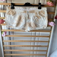 shorts Abercrombie & fitch us8 uk 12 white & beige cotton/ linen low rise shorts