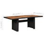 Garden Dining Table Black 200x100x74 cm Poly Rattan Image 5