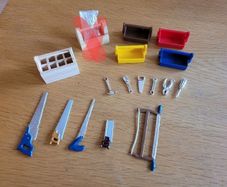 Miniature tools / tool boxes for dolls house