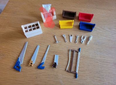 Miniature tools / tool boxes for dolls house