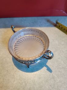 Chrome Plated JAM / BUTTER Serving Dish