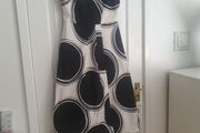 Dress/"Closet" Circle Print Skater Dress .. Colour: White/Black  ..  Size: 12 UK .. Price Drop
