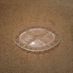 Oval Cut Glass Serving Dish