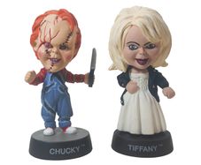 Chucky and Tiffany Little Big Heads Bride of Chucky Sideshow Collectibles