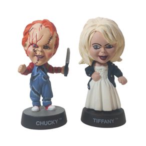 Chucky and Tiffany Little Big Heads Bride of Chucky Sideshow Collectibles