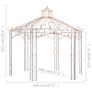 Garden Pavilion Antique Brown 4 m Iron Image 6