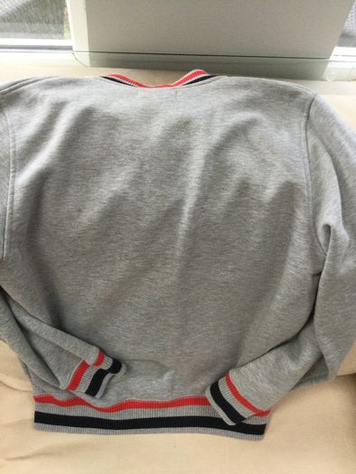 Duffer st George gray college zip up jacket medium gray