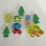 Wooden vehicles cars train helicopter bundle Image 5