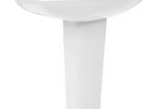 Freestanding Basin with Pedestal Ceramic White 650x520x200 mm