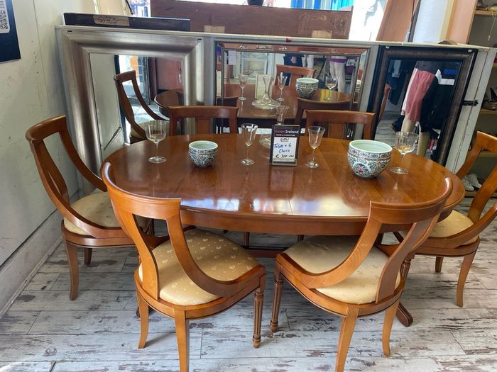 Cherrywood Dining Table & 6 chairs