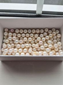 White Stone Beads ready for crafting