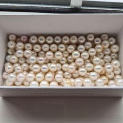 White 200 Stone Beads ready for crafting