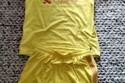 retro Liverpool Jersey and shorts