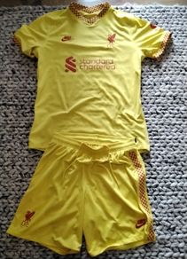 retro Liverpool Jersey and shorts