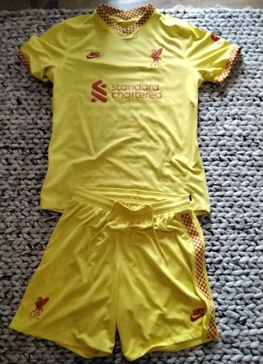 retro Liverpool Jersey and shorts