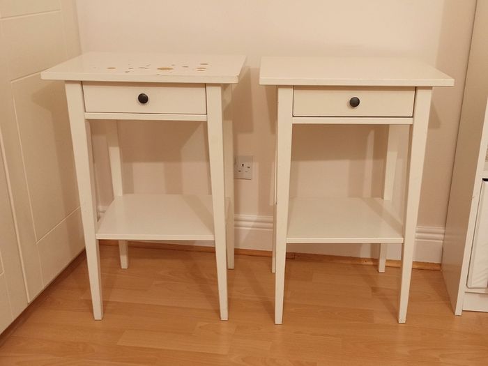 Ikea Hemnes bedside tables  white