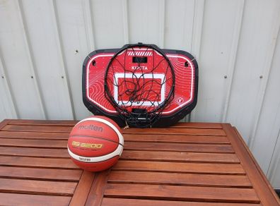 Basketball hoop and ball