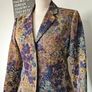 Vintage Y2K Jigsaw floral purple brocade tailored skirt suit UK 12-14 1990s power suit Image 2