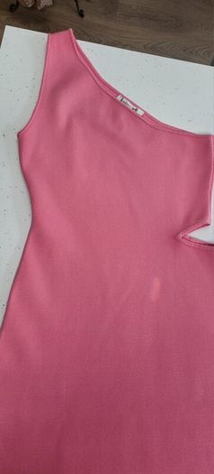 FOREVER NEW Barbie Pink Cut-out One Shoulder knit Sz 10UK - Bnwot Rrp 159 (New)
