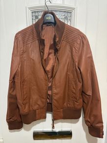 faux leather jacket