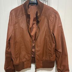 faux leather jacket