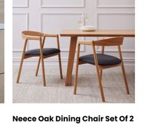 Oak Dining chairs x 4