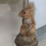 Antique 1900s Taxidermy Fox, Stoat and Red Squirrel in Case Image 2