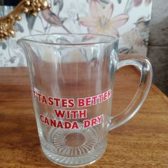 Vintage Canada Dry Glass Water Jug
