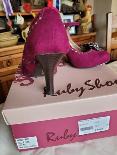 Ruby Shoes, size 4 - Wine strap shoes & matching bag